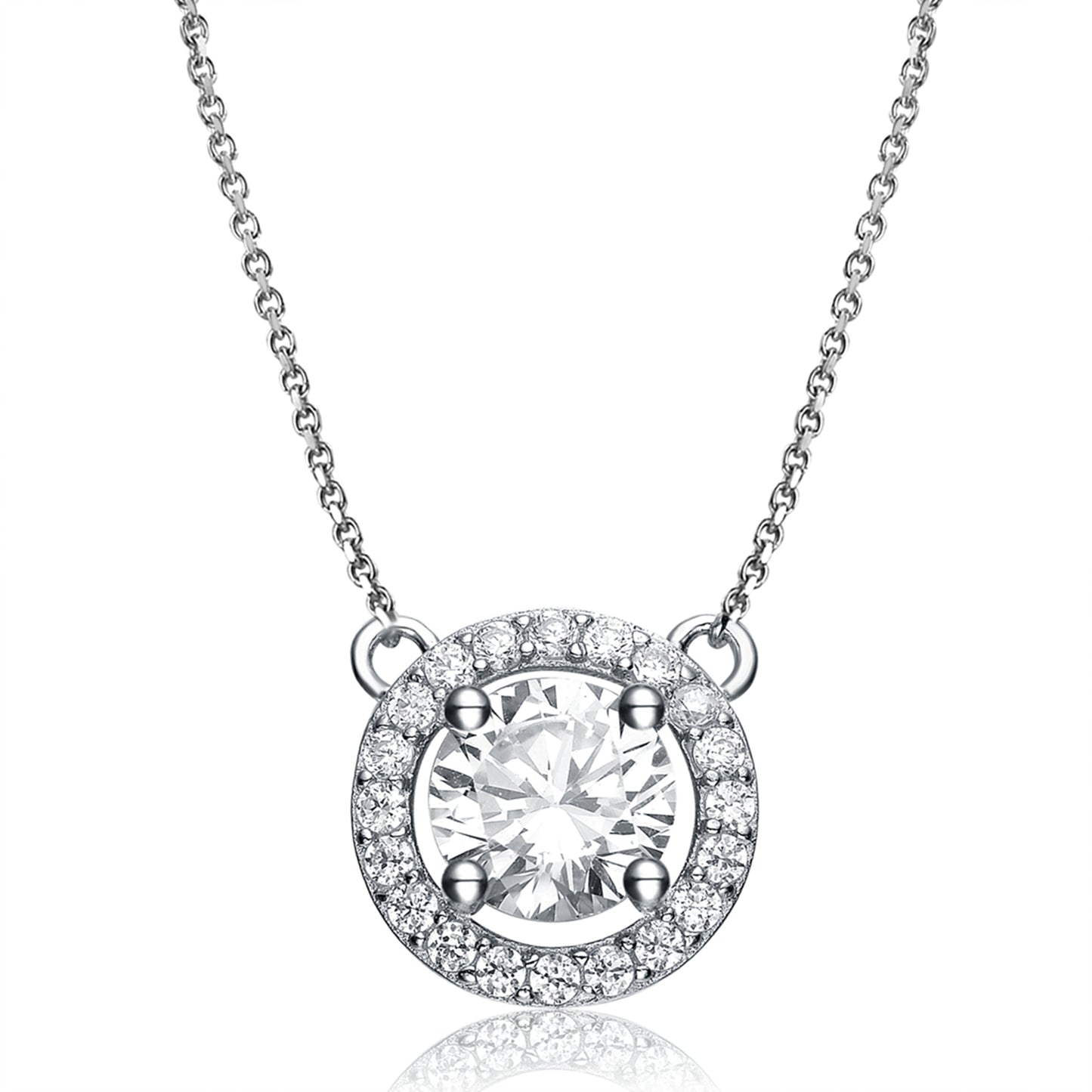 TRIOMPHE HALO PENDANT NECKLACE